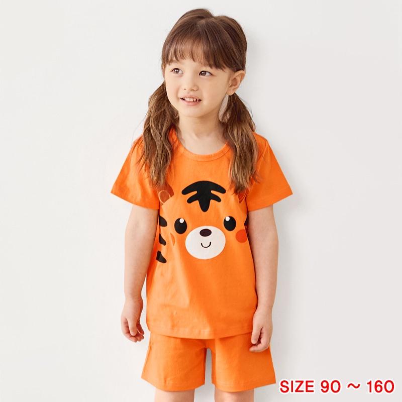 Đồ bộ quần áo thun cotton dành cho bé trai, bé gái mặc nhà mùa hè Unifriend Hàn Quốc U2022-6. Size đại 5, 6, 8, 10 tuổi