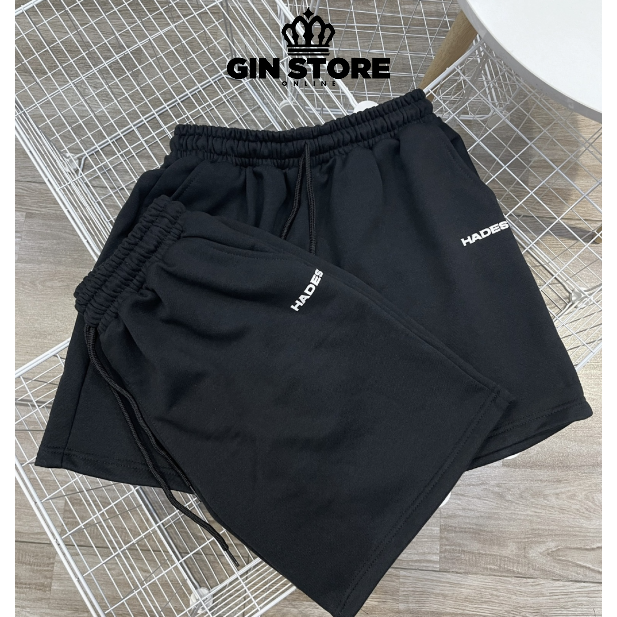 Quần short Hades basic local bran nam nữ , quần đùi bigsize form rộng unisex , oversize chấi liệu nỉ chân cua cao cấp - Gin store