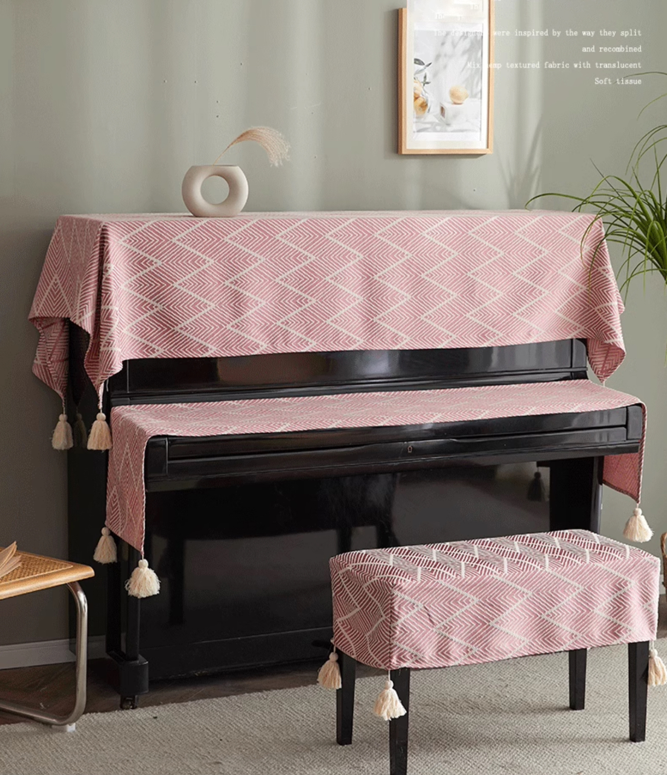 Khăn phủ đàn piano cơ đàn piano điện tử 88 phím phong cách Châu Âu cổ điển sang trọng chống bụi chống xước