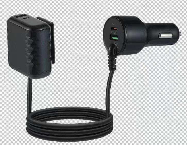 Bộ sạc xe hơi một đến bốn giá thấp nhất Bộ sạc xe hơi kẹp sau công suất cao 76W kép PD20W + sạc nhanh QC3.0 kép