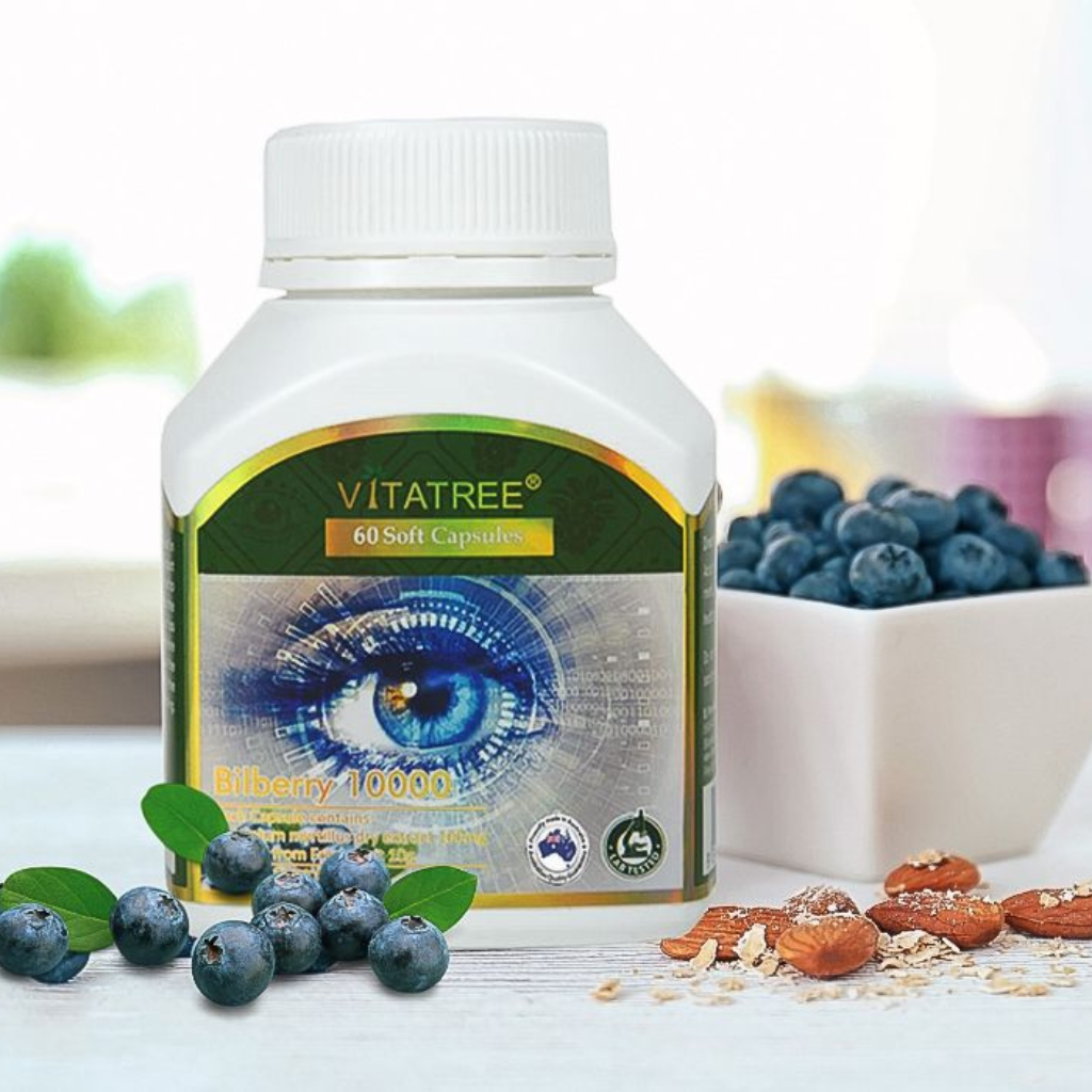 Viên uống bổ mắt Vitatree Bilberry 10000mg