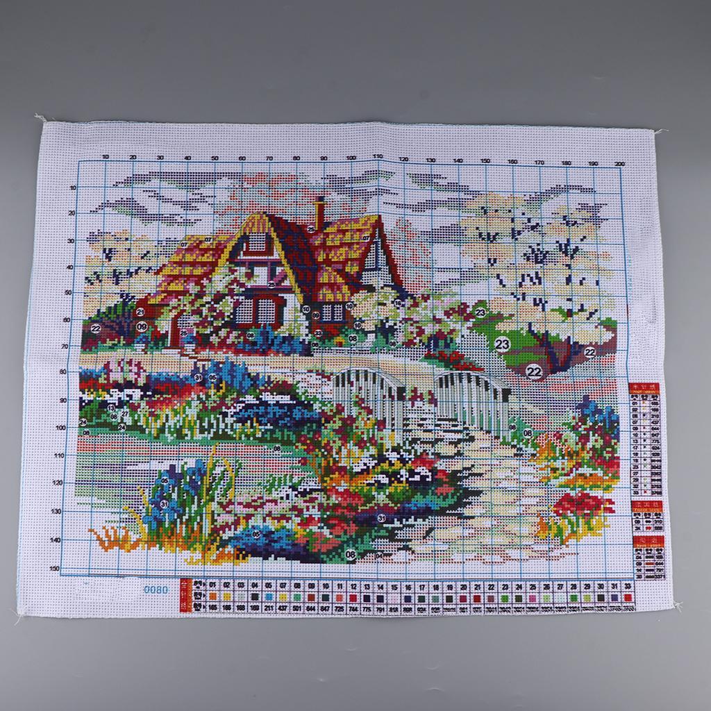 Stamped Cross Stitch Kits Handmade Needlework for Beginners