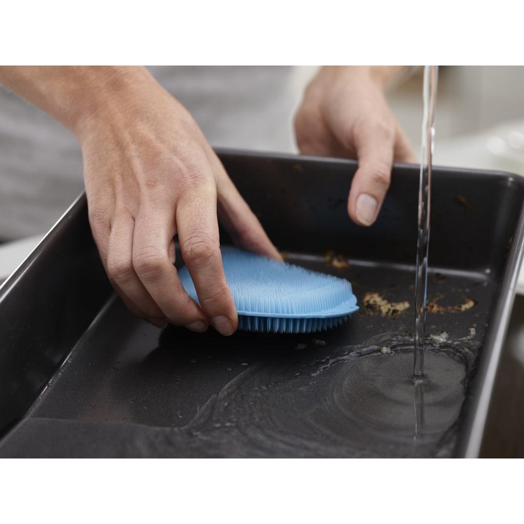 Combo 2 miếng rửa chén silicon Joseph Joseph 002126 - CleanTech Washing-up Scrubbers (xanh/xám)