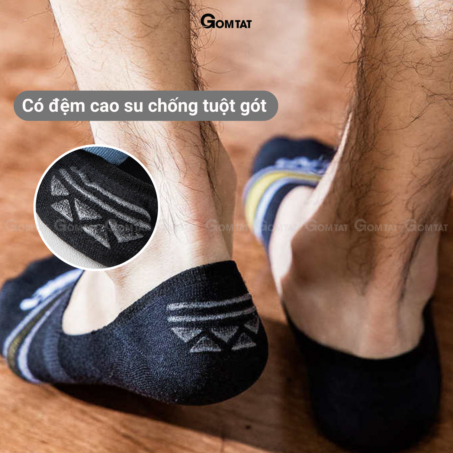 Tất Nam Mang Giày Lười Dream Cao Cấp, Tất Lười Nam Có Đệm Cao Su Chống Tuột Gót Chân - FIVE10-LUOI-DREAM