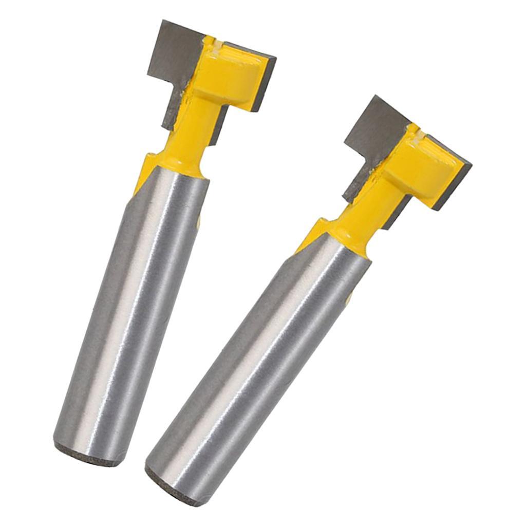 2 8mm Shank  Router Bit Straight T Slot Router Woodworking Cutter Tool