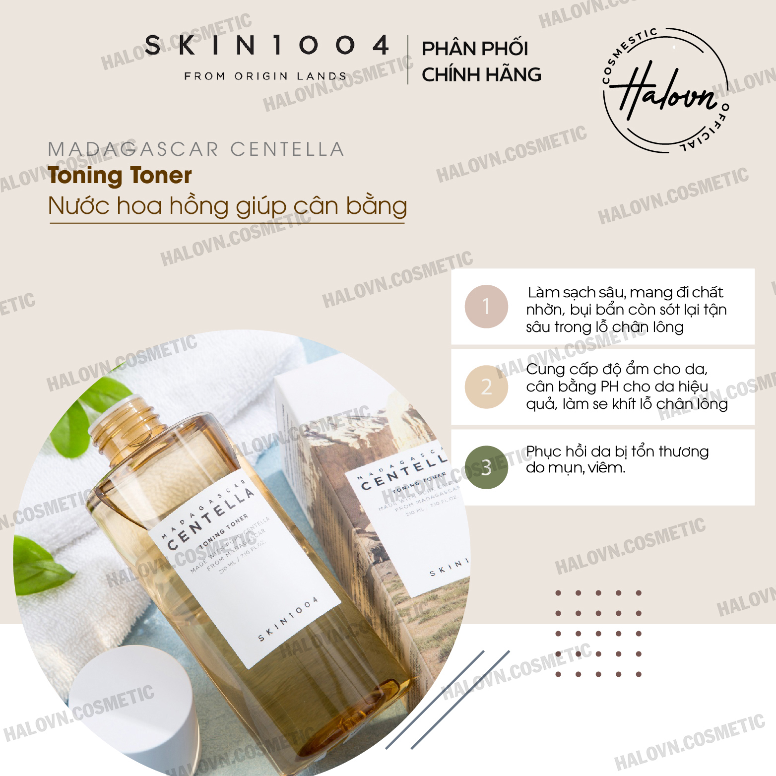 Nước Hoa Hồng Ngăn Ngừa Lão Hóa Skin1004 Madagascar Centella Toning Toner 210ML