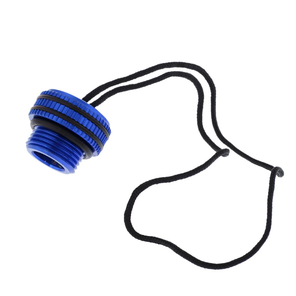 4xScuba Diving Dive Tank Valve Threaded Dust Plug Protection Cover Blue