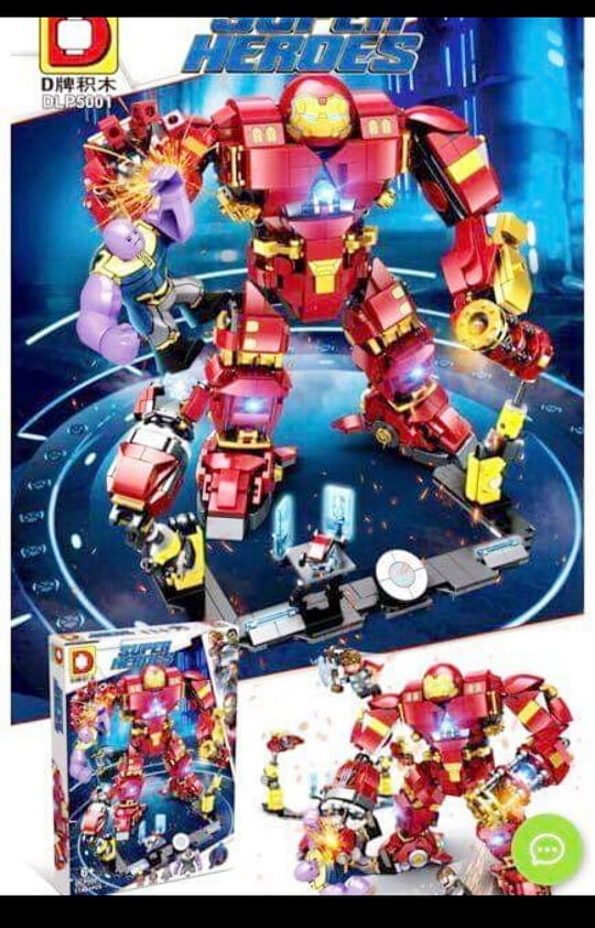 Bộ đồ chơi lắp ráp, xếp hình Người Sắt Ironman Hulk Buster (bao bì ngẫu nhiên)