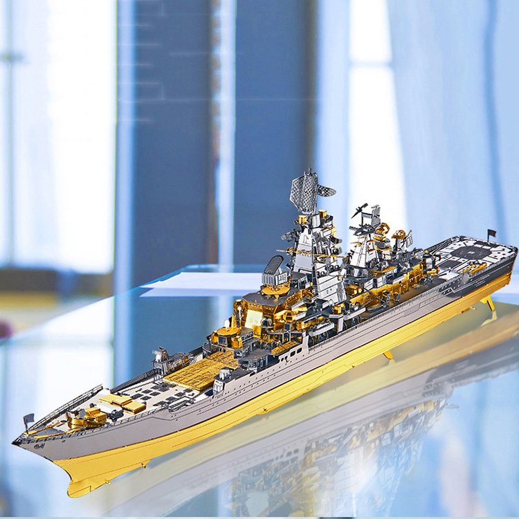 Mô hình thép 3D tự ráp tàu chiến Russian BattleCruiser