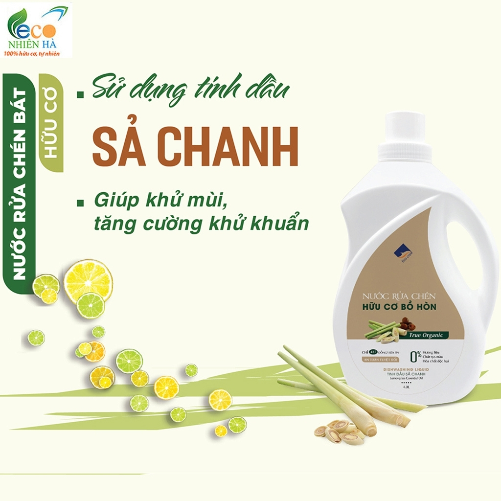 Nước rửa chén hữu cơ ECOCARE 500ml tinh dầu thiên nhiên, nước rửa bát an toàn cho bé