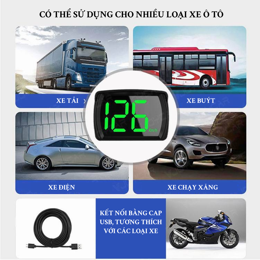 Thiết bị hiển thị thông tin trên kính lái HUD M8 - Màn hình hắt kính hiển thị tốc độ ô tô xe hơi cắm cổng OBD2