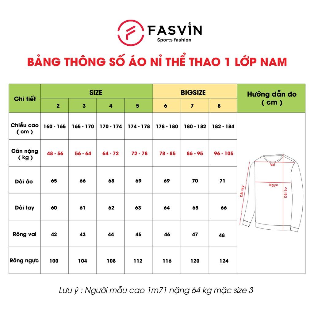 Áo thể thao nam Fasvin AD21480.HN chất vải mềm mại co giãn thoải mái