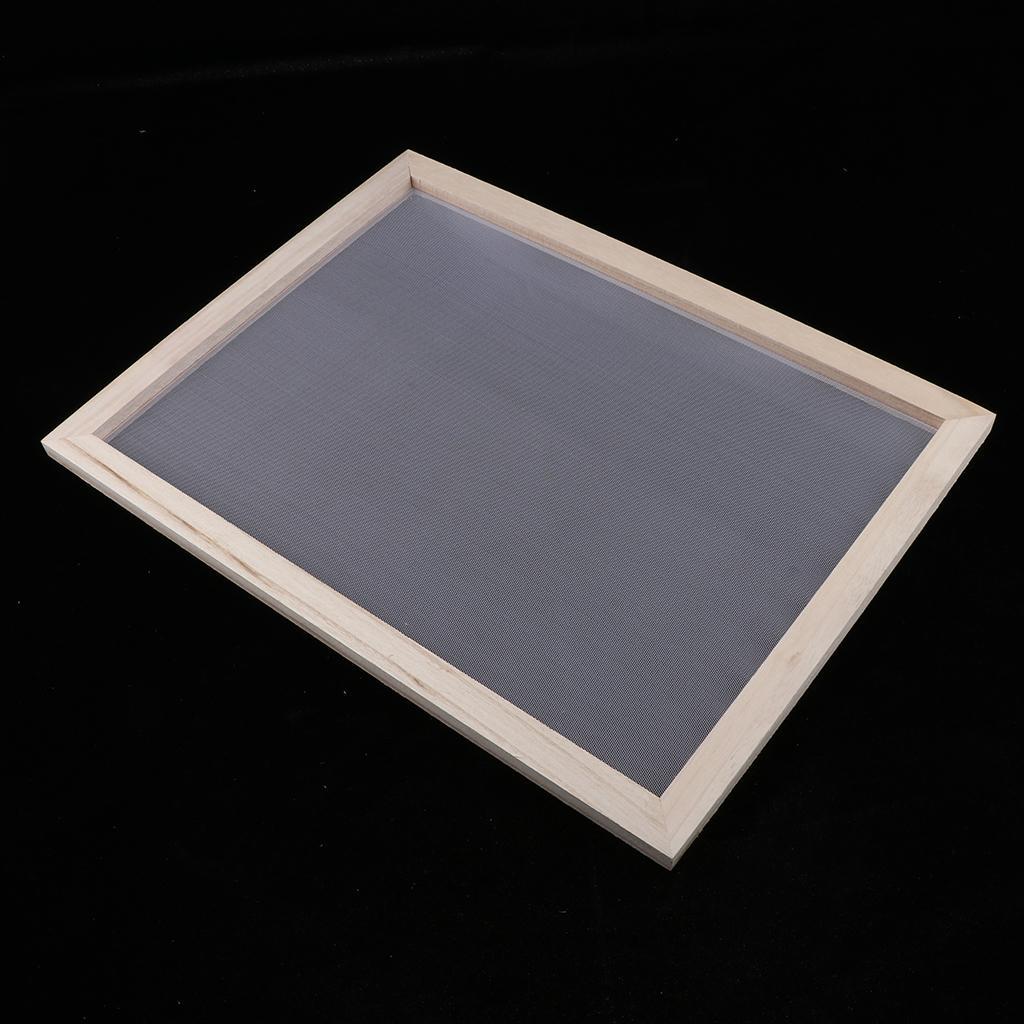 2-Piece of Sizes Paper Making Kit Mould Screen Frame, DIY Craft Gift, Handcraft , Recycling, Paper Art, for Kids Adults