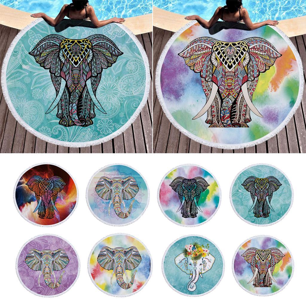 Large  Towel Microfiber Blanket Yoga Mat with Fringe Tassels for Travel Exercise