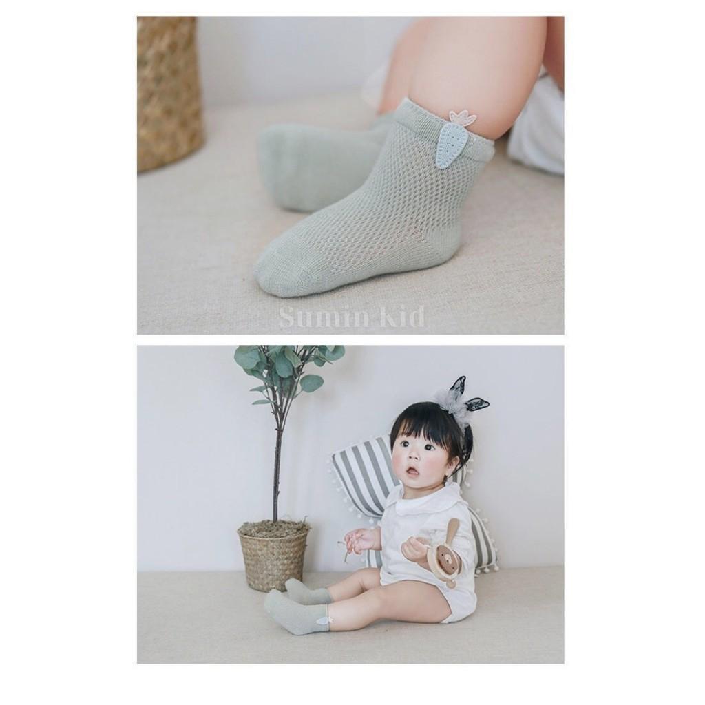 Tất cho bé sơ sinh mẫu vớ cho bé sơ sinh từ 0 đến 12 tháng dành cho bé trai, bé gái dạng lưới