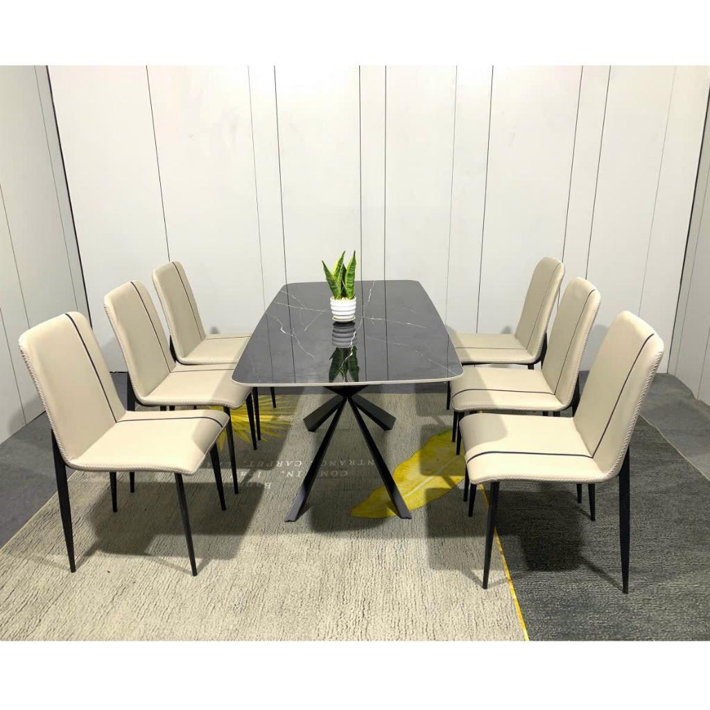 Bàn Ăn Chân Sắt Sơn Tĩnh Điện Kích Thước 80x160cm, Cho Không Gian Thêm Sang Trọng - Tổng Kho Nội Thất Tân Thời Đại