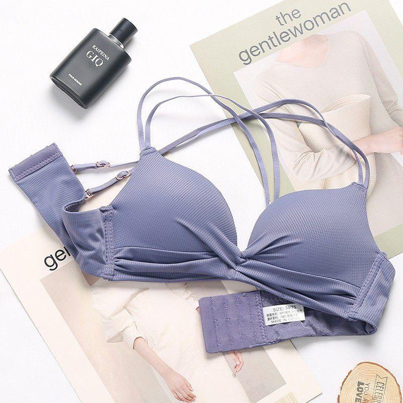 Áo ngực xoắn nơ,không gọng, đệm dày, nâng ngực