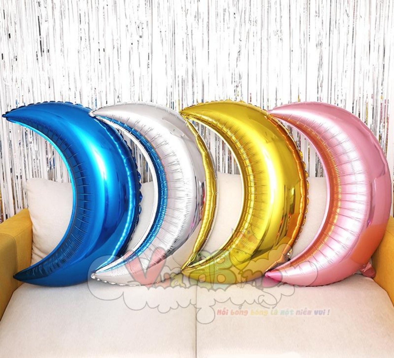 Set Bóng Trang Trí Sinh Nhật Happy Birthday Màu Hồng+ bóng nhũ+ bóng TIM sao