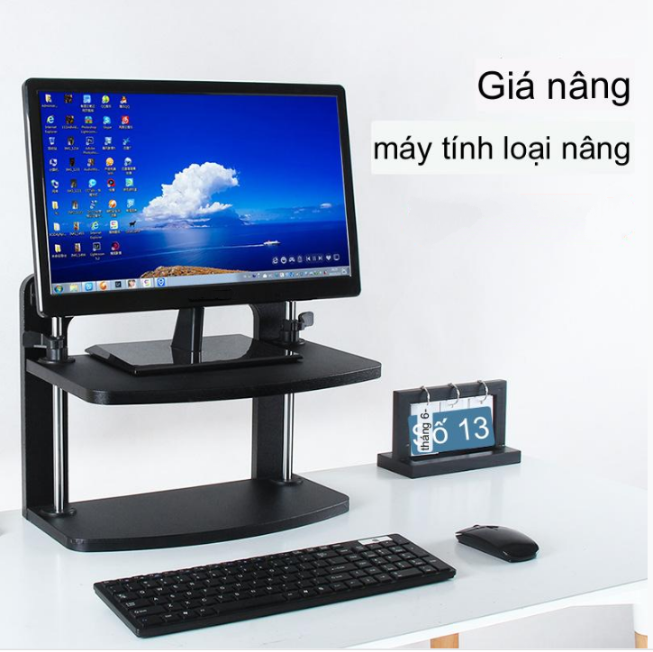 Bàn Kê Màn Hình Máy Tính Laptop Nâng Hạ Chiều Cao Booster Space Desk