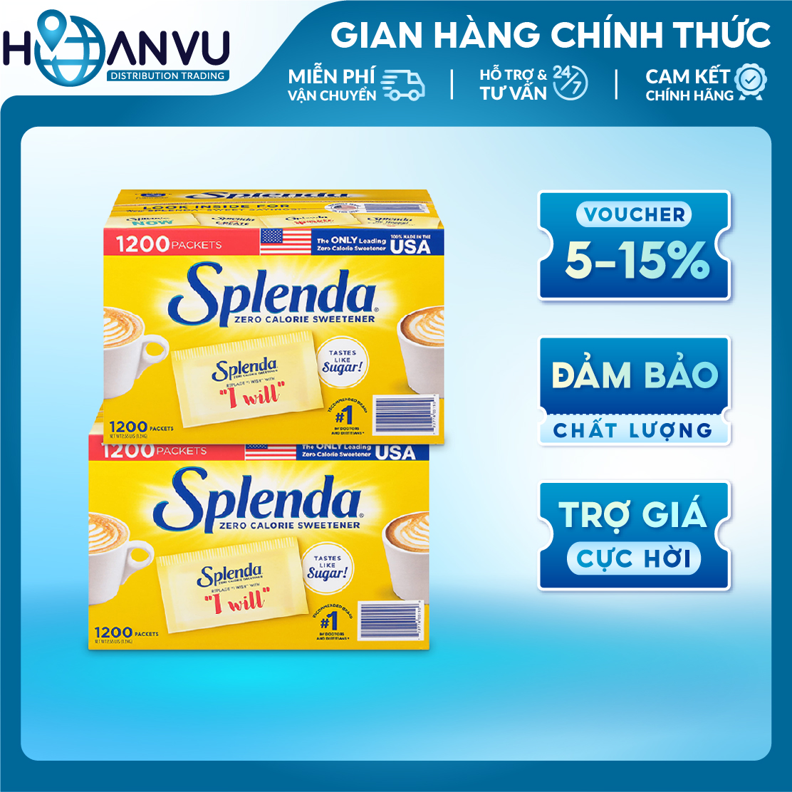 Đường ăn kiêng Splenda Zero Calorie - date 05.2025