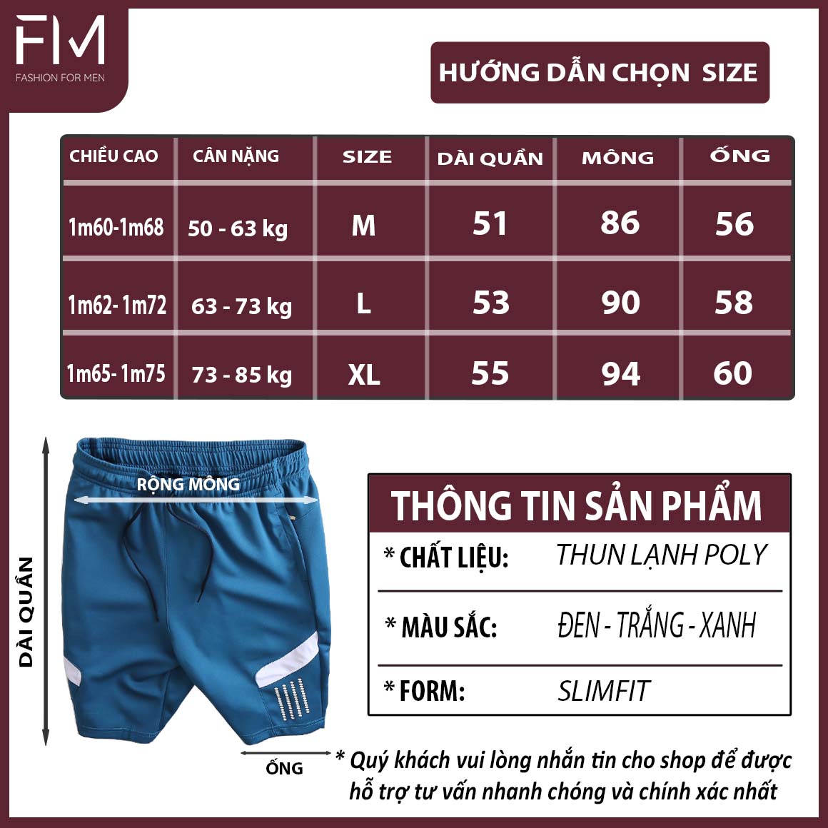 Quần short nam thể thao thun lạnh cao cấp, phối sọc, thoải mái, năng động, trẻ trung – FORMEN SHOP – FMPS140