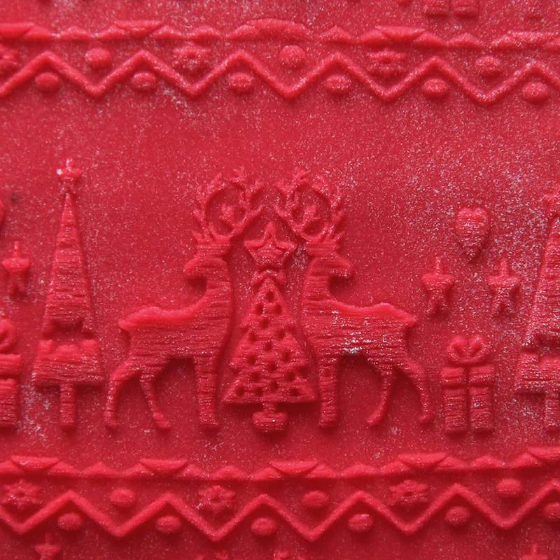 Khuôn Dập Nổi Bằng Gỗ Họa Tiết Giáng Sinh Dùng Trang Trí Bánh