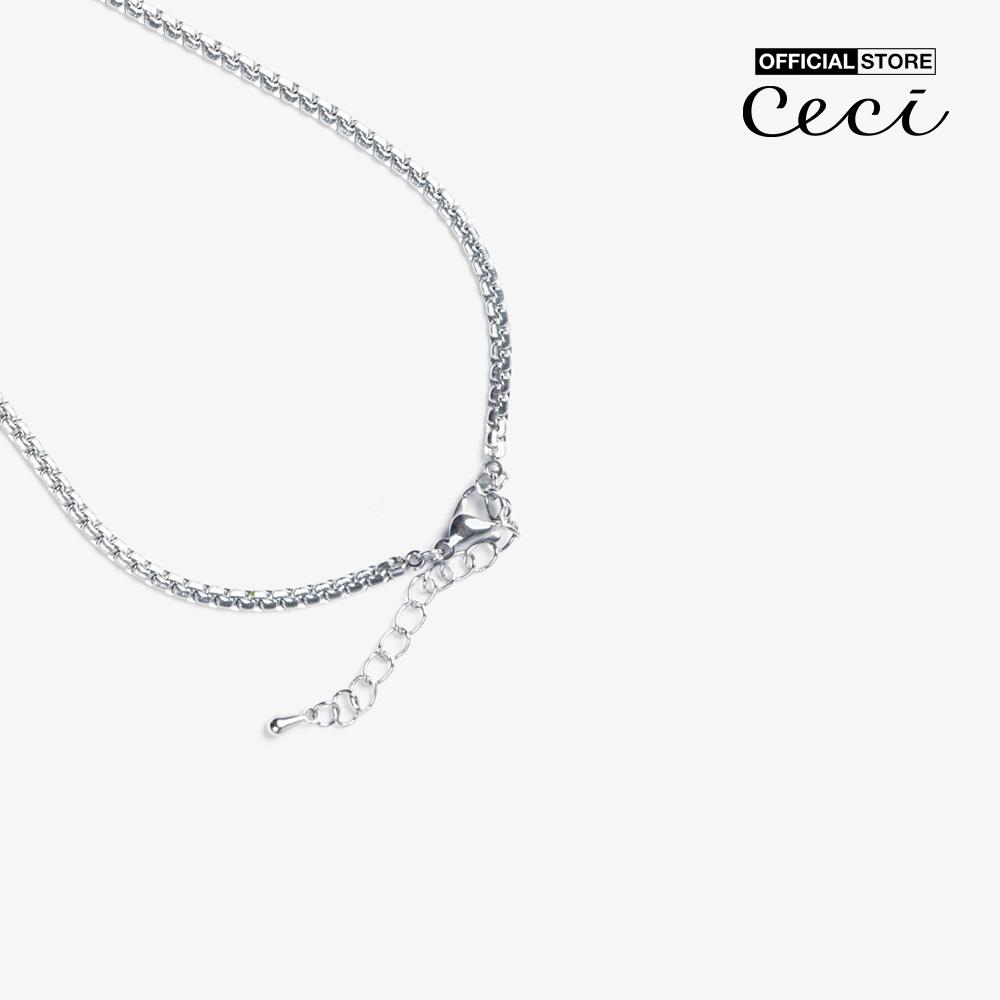 CECI - Dây chuyền nữ sợi tròn phối mặt bông hoa xinh xắn CC4-01000266-03