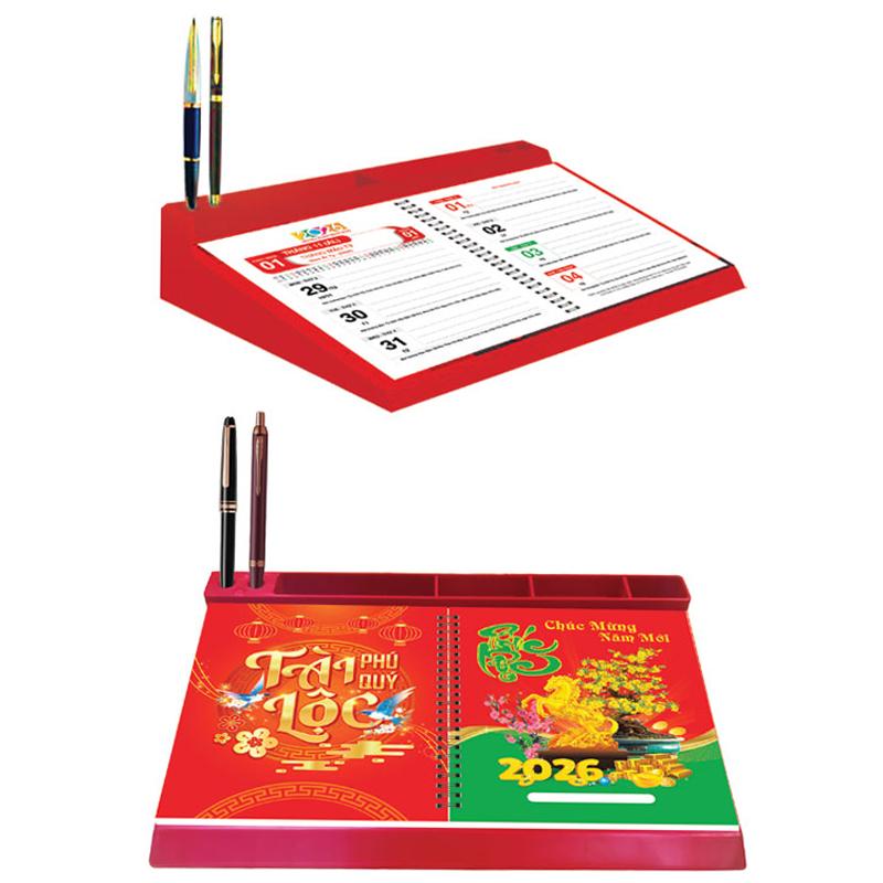 Lịch Bàn Đế Nhựa 2026 - Tài Lọc Phú Quý