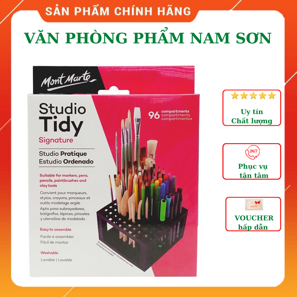 Khay cắm bút/cọ 96 lỗ- Studio Tidy Mont Marte - MAXX0027