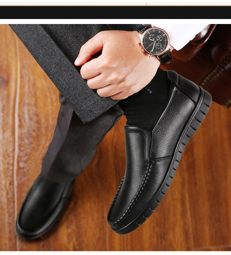 Giày da nam thật, giày trung niên, chống trơn trượt ôm chân phong cách sang trọng mã 36274
