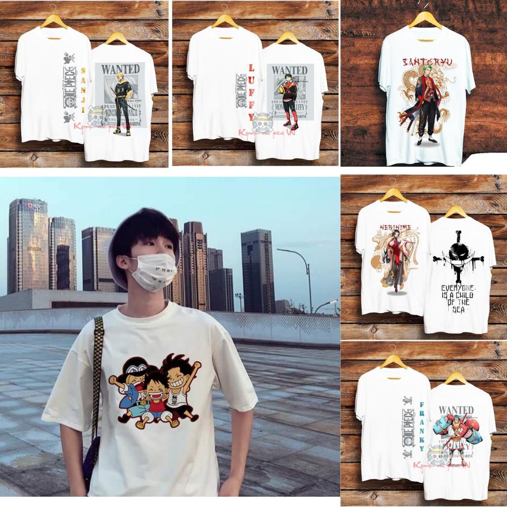 BST Áo phông unisex nam nữ in hình one piece - luffy - ace zoro ngầu hết nấc