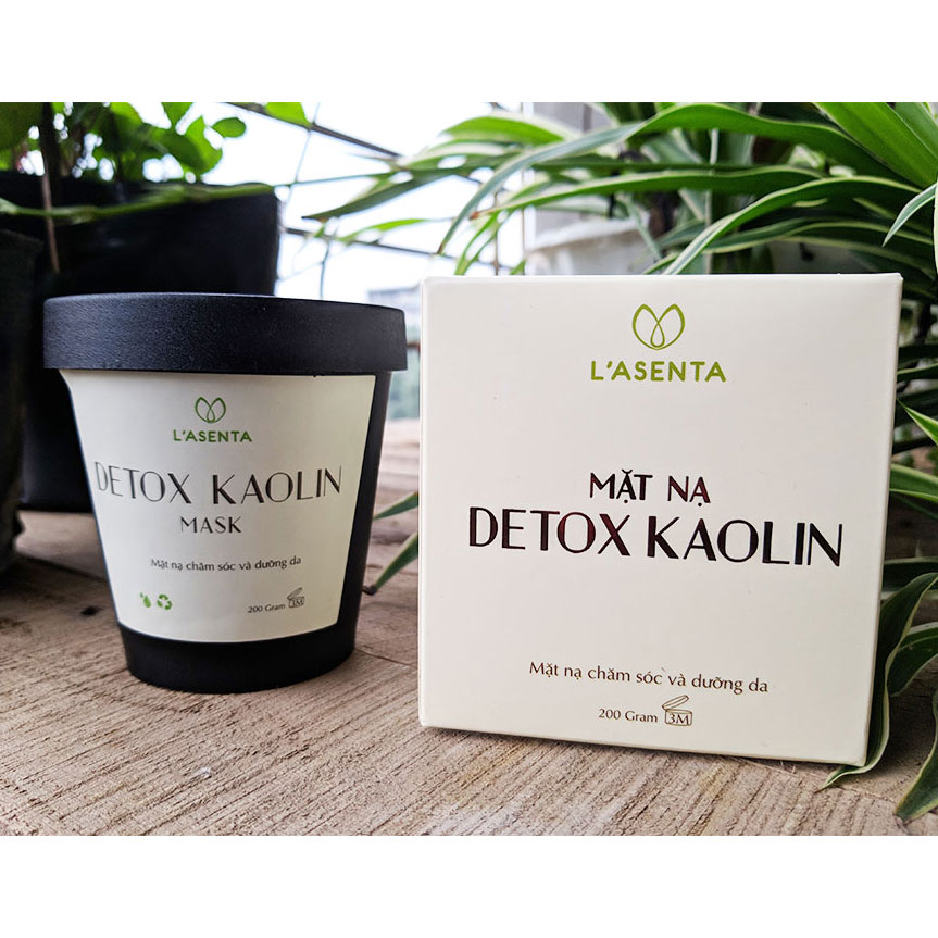 Mặt Nạ Thải Độc Lasenta Detox Kaolin Mask 200g - Thải Độc, Sạch Sâu, Kiềm Dầu, Bay Mụn