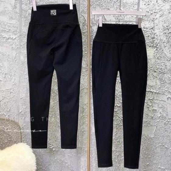Quần Legging Wang Cạp Cao Nịt Eo Siêu Cấp chất umi Dày Dặn Co Giãn Đa Chiều Tốt