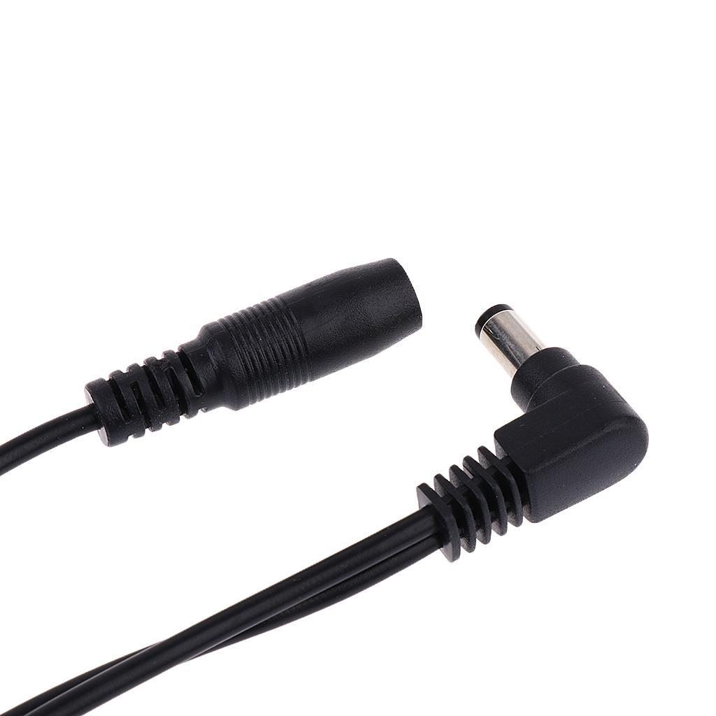 2xGuitar  Splitter Power Supply Cable for Effect Pedals Accessory Black