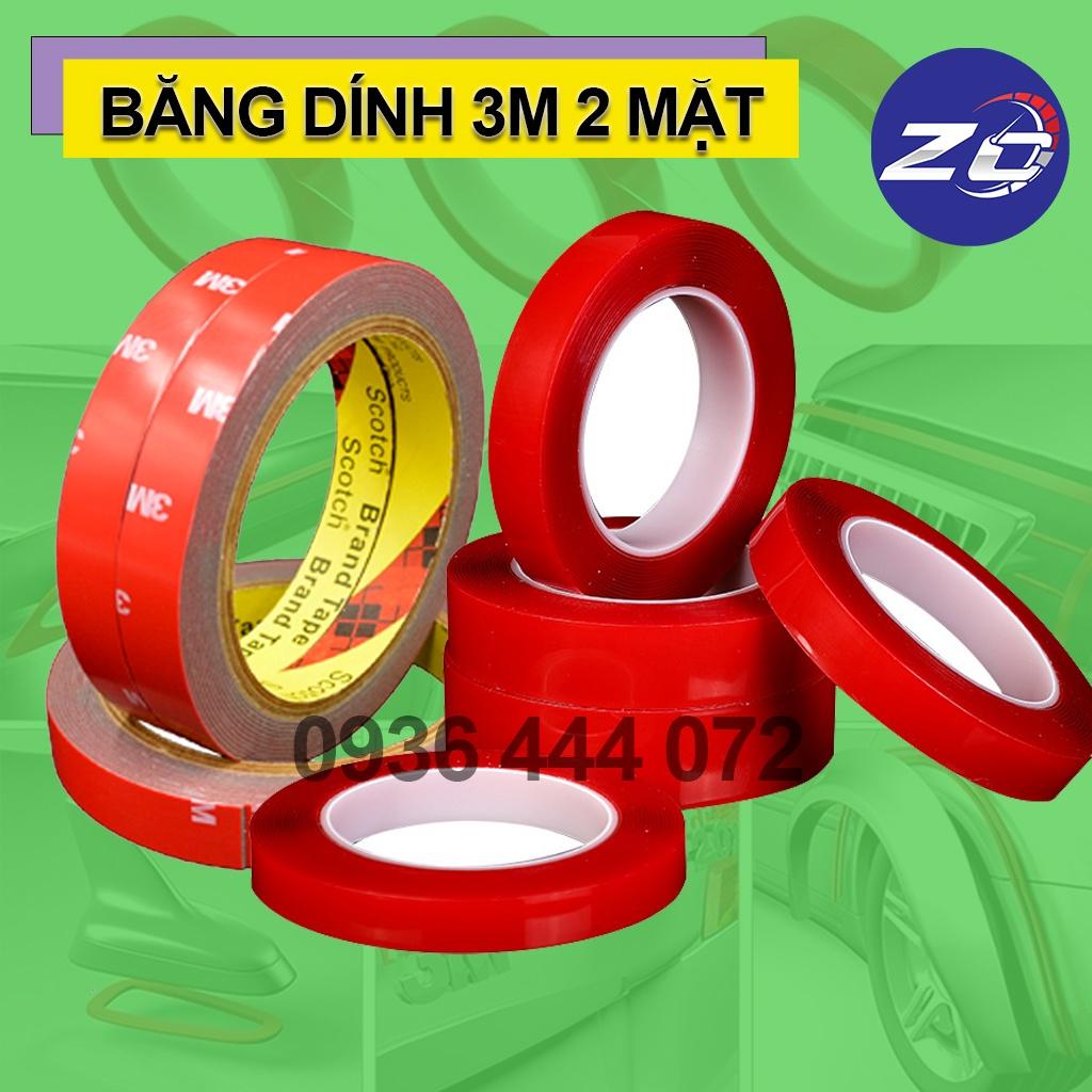 Băng dính 3M 2 mặt siêu dính, băng keo cường lực cao cấp hàng nhập khẩu, băng dính xốp đa năng cuộn 3-10 mét