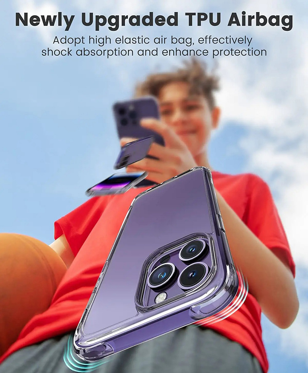 Ốp lưng chống sốc cho iPhone 14 Pro Likgus Crashproof giúp chống chịu mọi va đập - hàng nhập khẩu