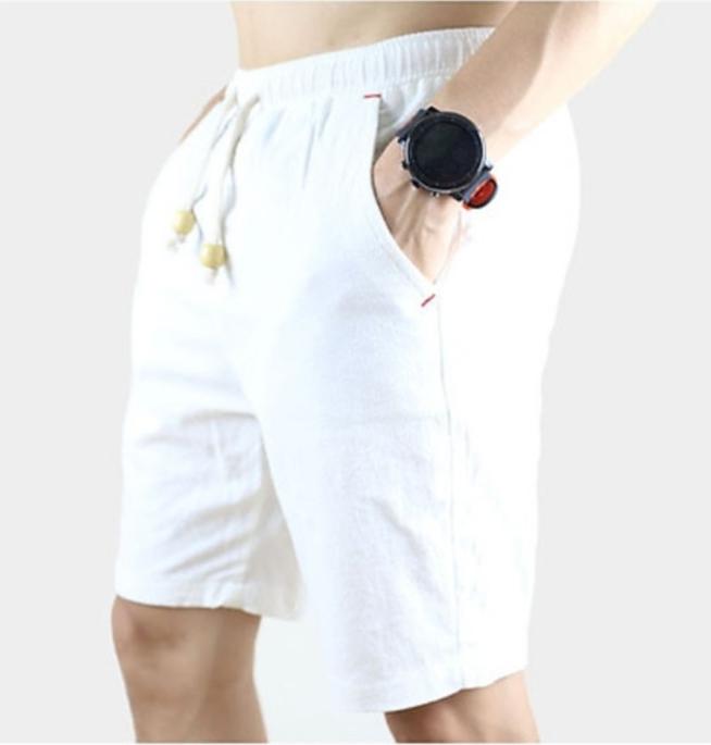 Quần đũi nam dáng ngắn phối dây rút Đũi Việt Đ04