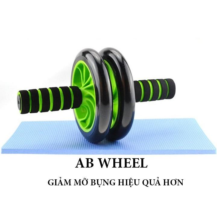 Con lăn tập bụng AB Wheel New Giảm Mỡ hiệu quả tại nhà + Tặng kèm thảm lót đầu gối