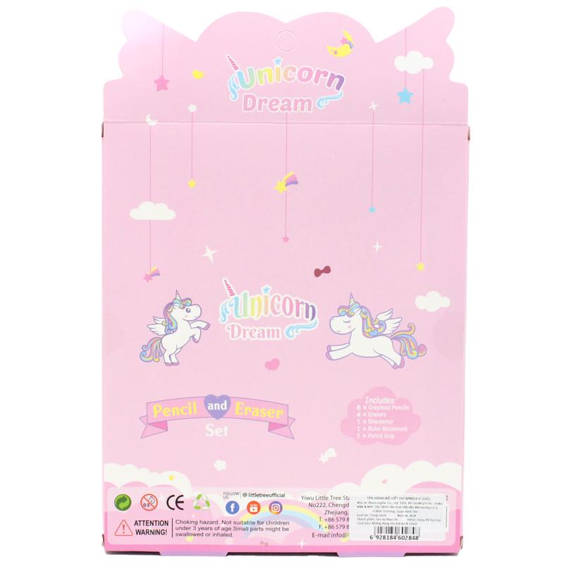 Bộ Dụng Cụ Học Tập Kỳ Lân Unicorn Dream - Little Tree GP8013-E (13 Chi Tiết)