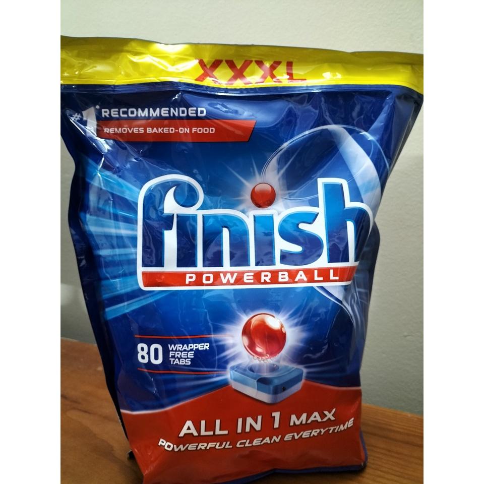 Viên rửa bát finish All in One max 80 viên nhập khẩu châu âu + Tặng 2 viên Finish