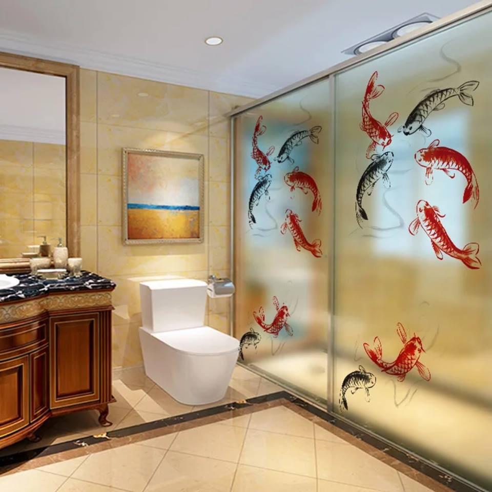 COMBO 2 Tấm Decal dán kính cao cấp nhiều mẫu khổ 60x116cm