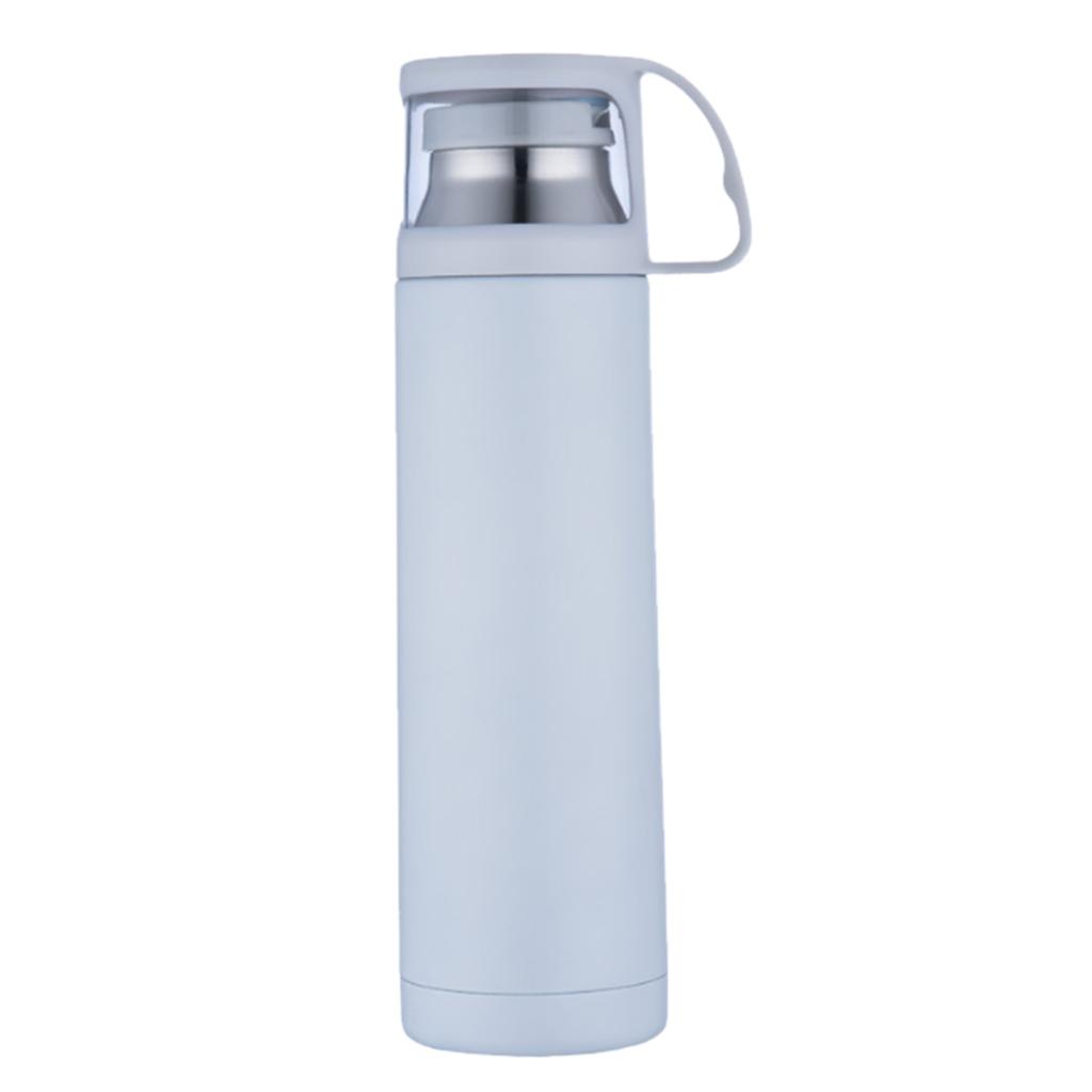 500ml Vacuum Insulated Flask Thermal Sports Water Bottle Hot/Cold White