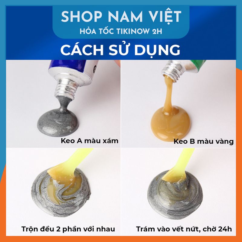 Keo Hàn AB Siêu Cứng, Hàn Sắt Thép Nhôm Nhựa