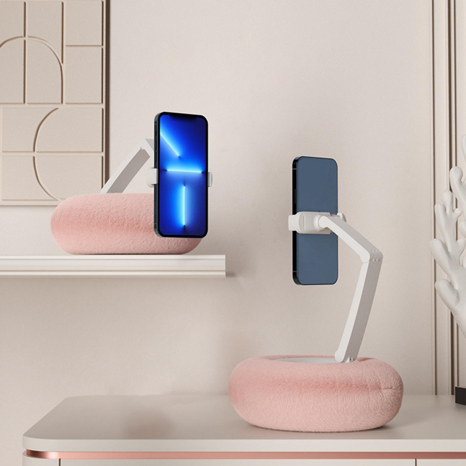 Mobile Phone Holder Cushion Stand Clip Clamp for NightStand Office Decor
