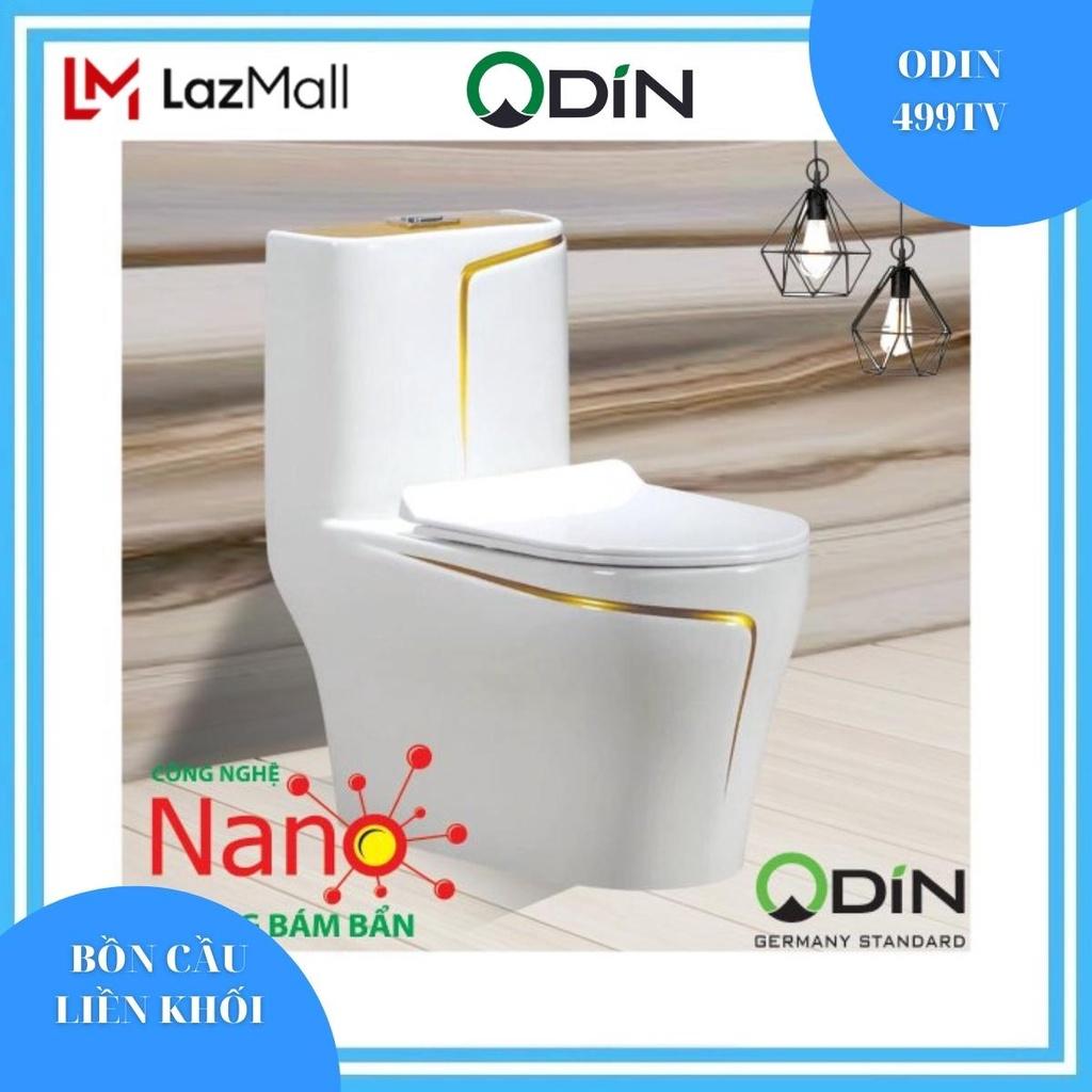 BỒN CẦU LIỀN KHỐI CAO CẤP XÁM VIỀN VÀNG ODIN 499XV