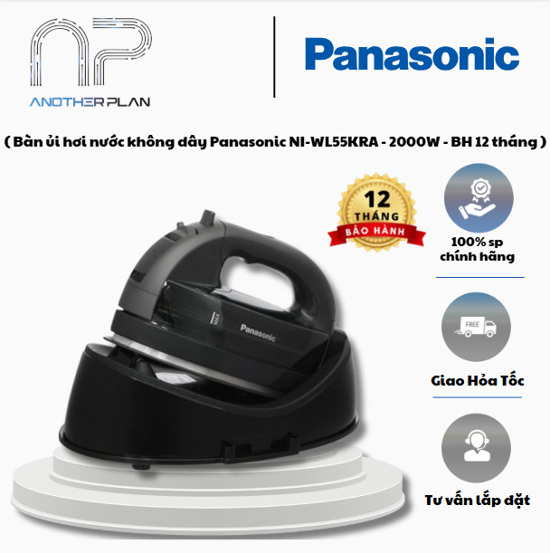 [ Hàng Chính Hãng ] Bàn ủi hơi nước không dây Panasonic NI-WL55KRA - 2000W - BH 12 tháng