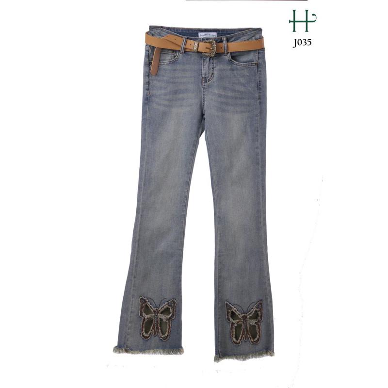 Quần Jeans hoạ tiết ống quần - J35