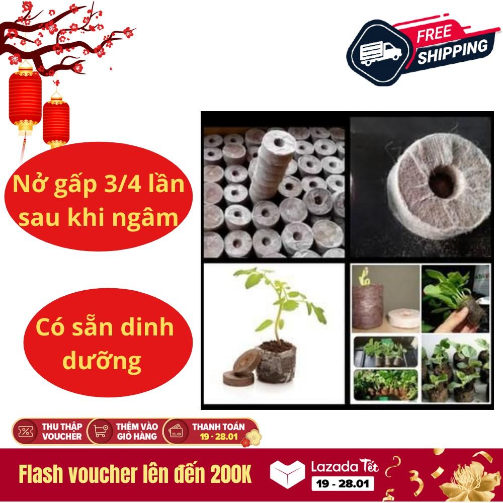 180 viên nén xơ dừa để trồng rau