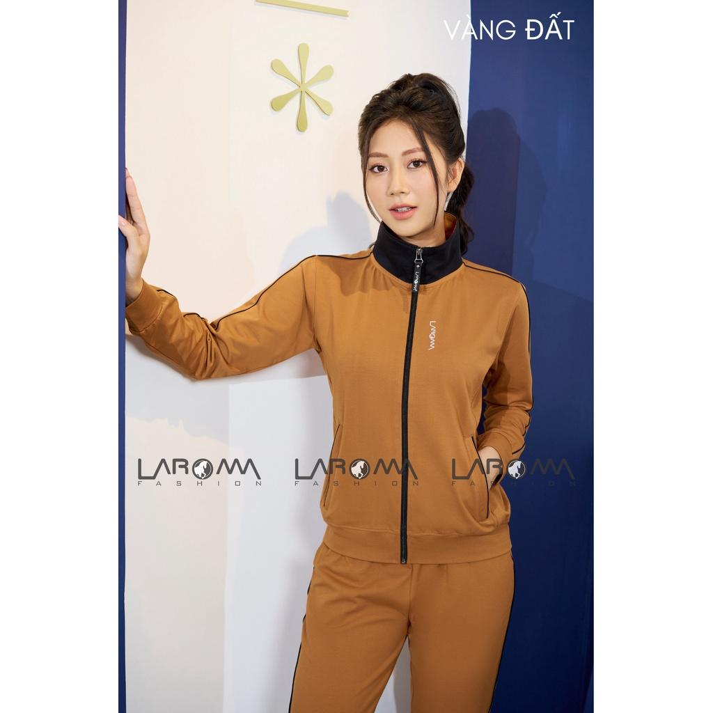 Bộ nỉ nữ khóa trơn Laroma