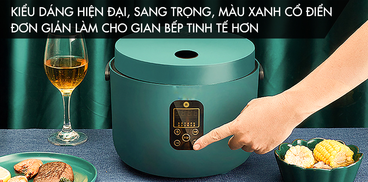 Nồi Cơm Điện Tử  Mishio MK300 Lòng Niêu 1.2L